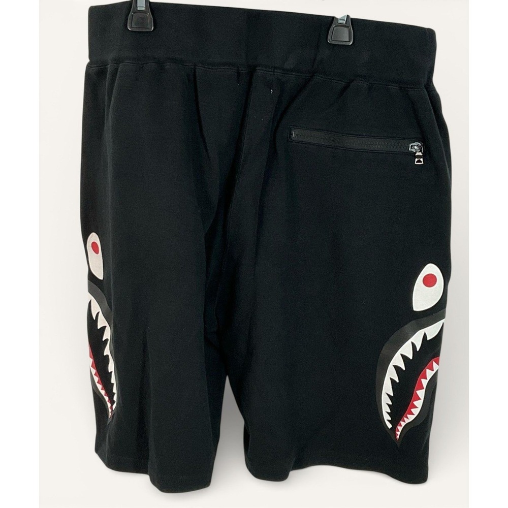 BAPE Shark Sweat Shorts Black XXL WGM A Bathing Ape Rare Streetwear 2XL - Picture 3 of 6